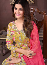 Salwar Suit in Yellow Colour Looking Unique